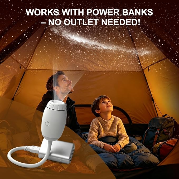 Galaxy Projector Night Light for Bedroom - 2 in 1 USB Starry Sky Led Lamp | Car & Room Ceiling Decor, Adults & Kids Gift - 3 Films