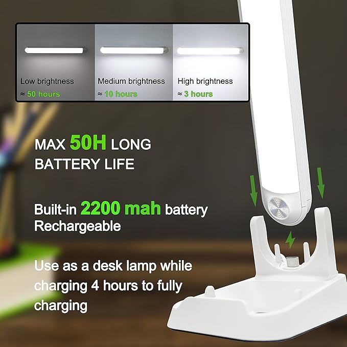 Bunk Bed Lights Dimmable Touch Light Bar Adjustable Color Temperature, Wireless Stick on Lighting for Kids, Wall Reading, Headboard Lamp, Bedroom, Closet, Under Cabinet, 30 LED 2200mAh Rechargeable