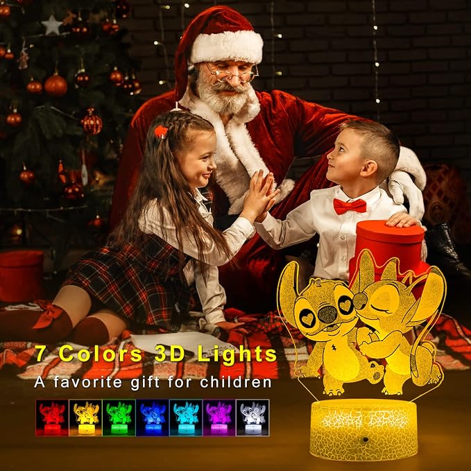 Gifts for Girls Cool Night Light with Touch & Remote Timer | 7 Colors Changing Dimmable Cool Room Decor Bedside Lamp, Cute Lamp for Boys Girls in Bedroom Living Room