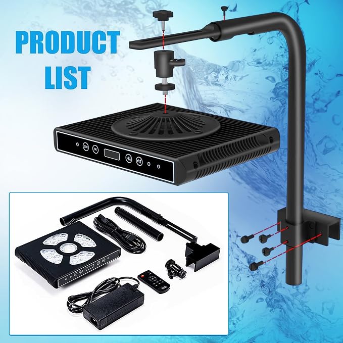 Aquarium Lights-100 watt 5 Channels Sunrise Sunset Moonlight Reef Lights for Coral SPS LPS Saltwater Tank