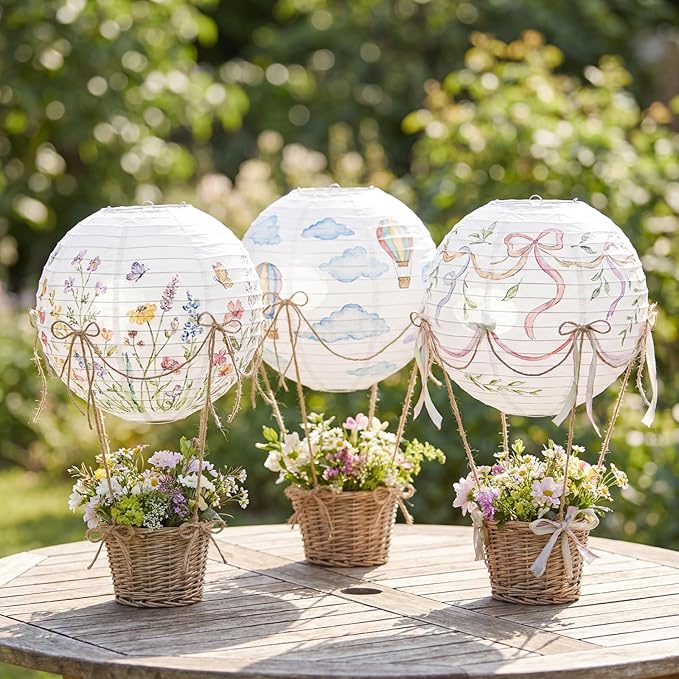 Treela 48 Pack White Chinese Japanese Paper Lanterns Decorative Hanging Round Paper Lantern Lamps for Wedding Birthday Party Decorations (12 Inch)