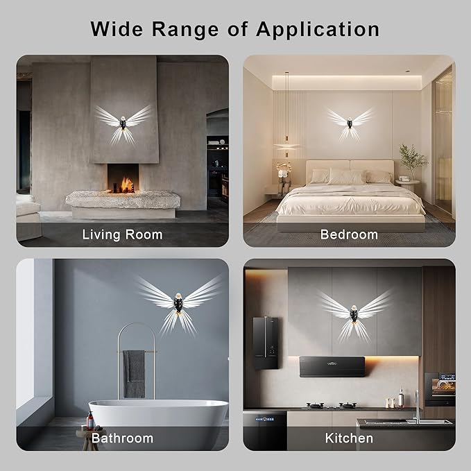Bald Eagle Wall Light with Remote Control - Magnetic Mounted American Eagle Lamp, Battery Operated and Removable Charging for Indoors