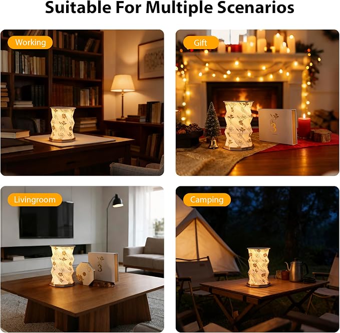 Birthday Flower Folding Lamp, Paper Lantern Lights, Japanese Gifts | Rechargeable Paper Light, Elegant Gift Box – Ideal Anniversary, Birthday Gift for Women, Mom, Grandma-White Narcissus