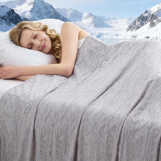 Cooling Blanket Twin Size, 60"x80" Cooling Blankets for Hot Sleepers, Cold Blanket Thin Lightweight Breathable Soft for Couch Bed, Lightweight Blanket Keep Cool for Night Sweats