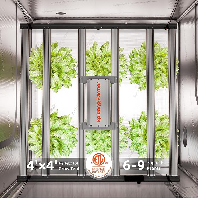 Spider Farmer G5000 Cost-Effective LED Grow Lights 480W, 4X4ft Grow Tent Light, Full Spectrum Dimmable Bar Style Led Growing Lamp for Indoor Plants, Upgraded App Remote Control
