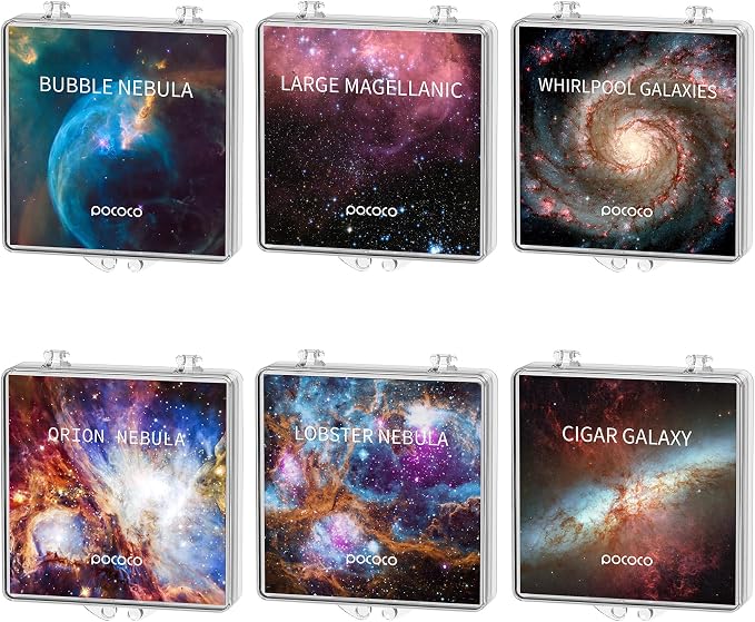 POCOCO Gorgeous Nebula Series Discs, 5K Resolution, Realistic Patterns, 6 Pieces