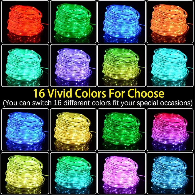 132Ft Green Rope Lights Outdoor Waterproof, 400 LED Color Changing Plug in String Lights with Remote for St. Patrick's Day, Pubs, Garden, Patio Decorations