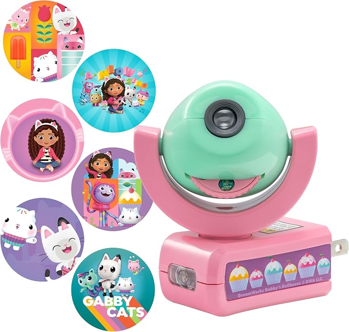 Projectables Gabby's Dollhouse Night Light with Dusk to Dawn Sensor | Plug In Night Light for Kids Room, Nursery, and Children's Bedroom, Gabby's Dollhouse Décor, UL Certified, Energy Efficient