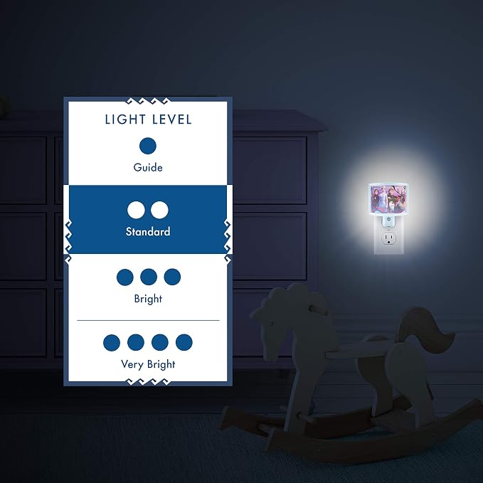 Disney Frozen Wrap Shade LED Night Light, Plug-in, Dusk to Dawn, Girls Bedroom Decor, UL-Listed, Ideal for Nursery, Bathroom, 46276 (Pack of 12)