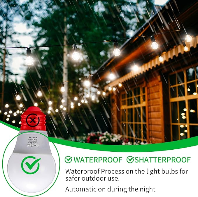Dusk to Dawn Light Bulbs, Auto On/Off Light Sensing LED Bulbs Outdoor, Daylight, Small A15 4-Pack, 5W 450LM 40W Equivalent, HQ-H031