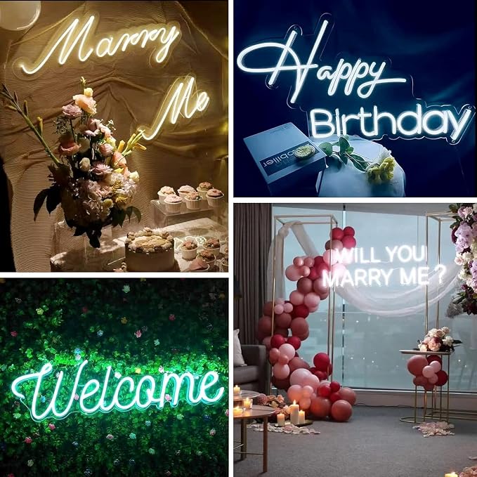 Custom Neon Signs,Personalized LED Neon Name Sign for Wall Decor | Dimmable, Wedding Backdrop, Birthday Party Bar Home Decor Name Logo