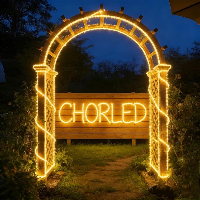 50ft Warm White Rope Lights, Connectable for Indoor & Outdoor,110V Flexible Tube Lights,Waterproof Clear LED Rope Lighting for Outside, Deck, Patio, Pool, Camping, Bedroom Decor,Landscape