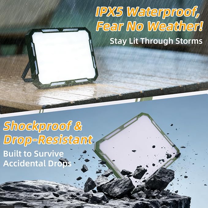 Camping Lantern Rechargeable Camping Lights 60W,3000LM | 6 Modes 5 Magnetic Bases, Waterproof Emergency Lights for Power Outages, Tent, Hiking, Car Repair, Fishing