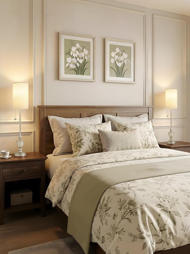 Buffet Table Lamps Set of 2 - 28" Tall Skinny Brushed Nickel Finish Resin Table Lamp for Living Room,Traditional Candlestick Lamp with Pull Chain for Console Table,Dining Room,Entryway,Hallway,Bedside