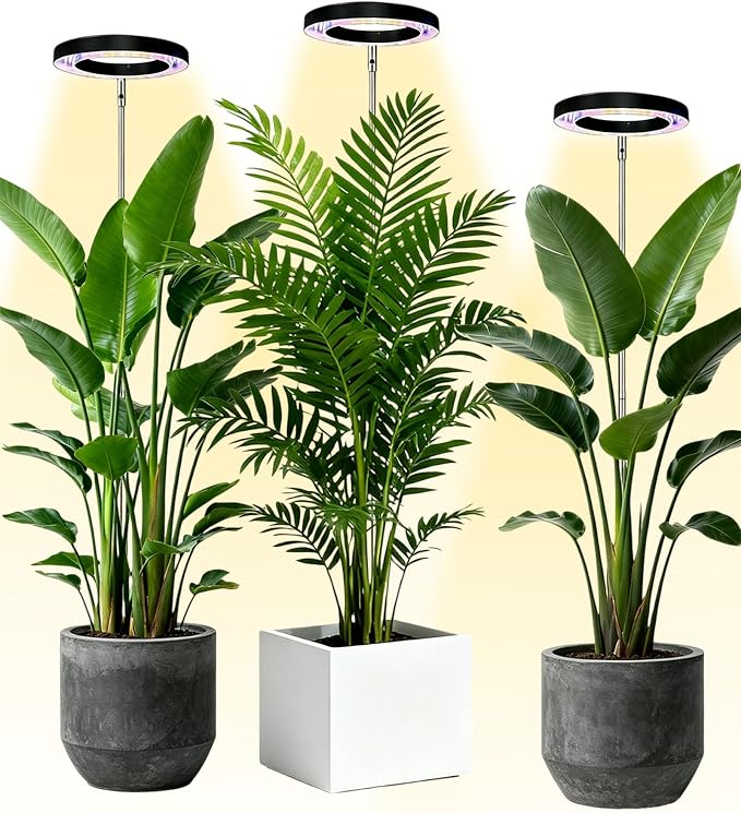 Plant Grow Light,yadoker LED Growing Light Full Spectrum for Indoor Plants,Height Adjustable, Automatic Timer, 5V Low Safe Voltage,Idea for Large Plant Light