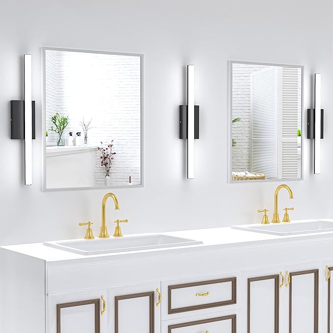 30Inch LED Bathroom Vanity Light Bar 5700K Dimmable Led Bathroom Light Over Mirror Modern Bath Wall Light Cool White ETL Certified 28W 2Pack