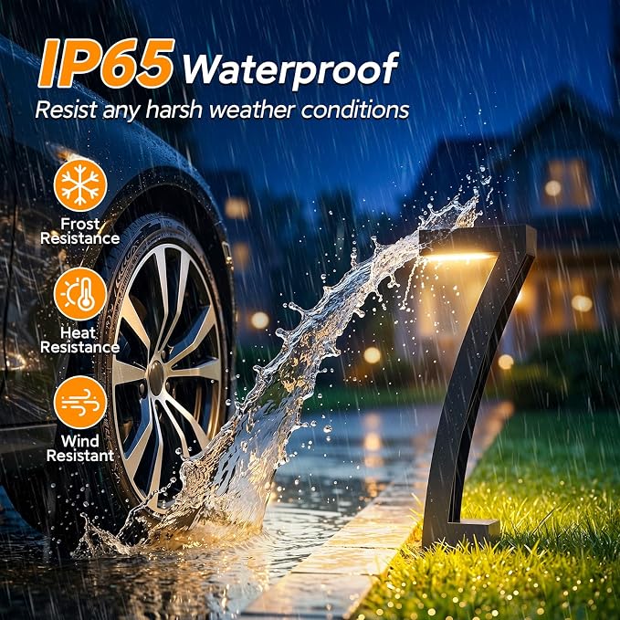 Solar Lights Outdoor Pathway Lights, 6 Pack Upgraded Bright LED Outdoor Solar Light for Outside, IP65 Waterproof Solar Garden Light for Yard, Driveway, Walkway, Landscape, Patio Decor