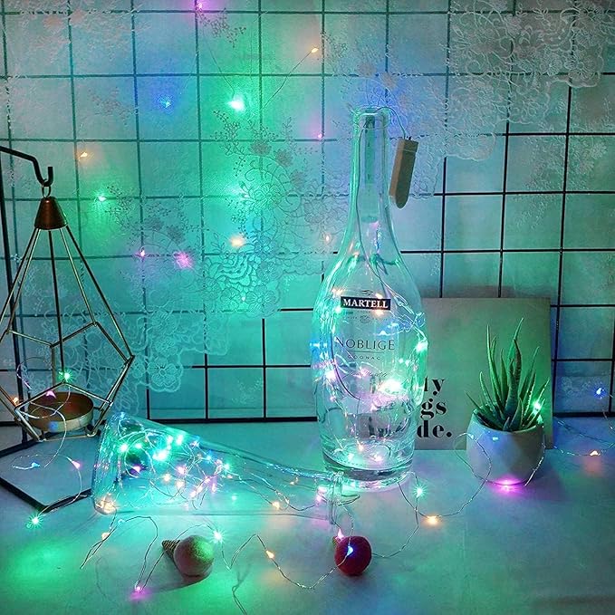 LED Fairy Lights Battery -9 Pack 2M/20 LEDs Mini Fairy Lights with Battery,LED Lighting Battery Operated Decoration for Bottle,Christmas Tree Wedding Balcony Party Decoration
