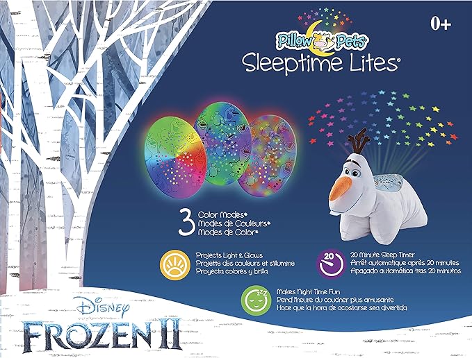 Pillow Pets Disney Frozen II Olaf Snowman Sleeptime Lite - Stuffed Animal Plush Nightlight