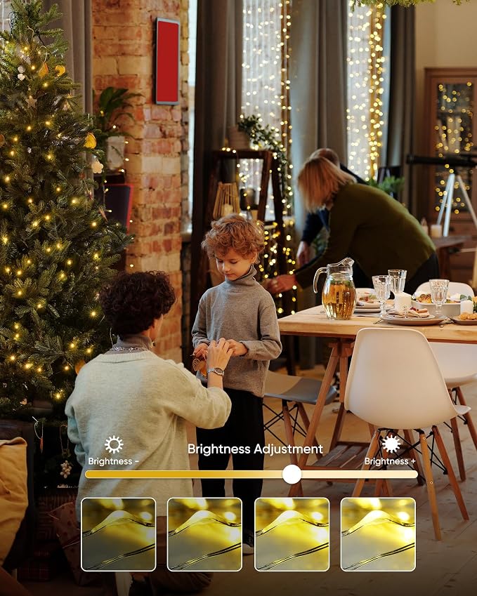 Homemory 4 Pack 20 Ft 60 LED Fairy Lights Battery Operated Christmas Lights with Remote Waterproof 8 Modes Firefly Twinkle String Lights for Party Bedroom Wedding Christmas Decorations | Battery Operated，Waterproof 8 Modes Firefly Twinkle String Lights...