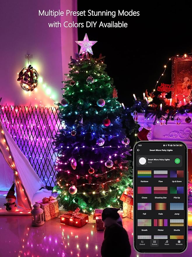 Brizled Smart Fairy Lights, 66FT 200 LED St. Patrick's Day Green String Lights WiFi Smart App & Voice Controlled, RGB Color Changing Mini Christmas Light Dimmable for Halloween Xmas Easter July 4th