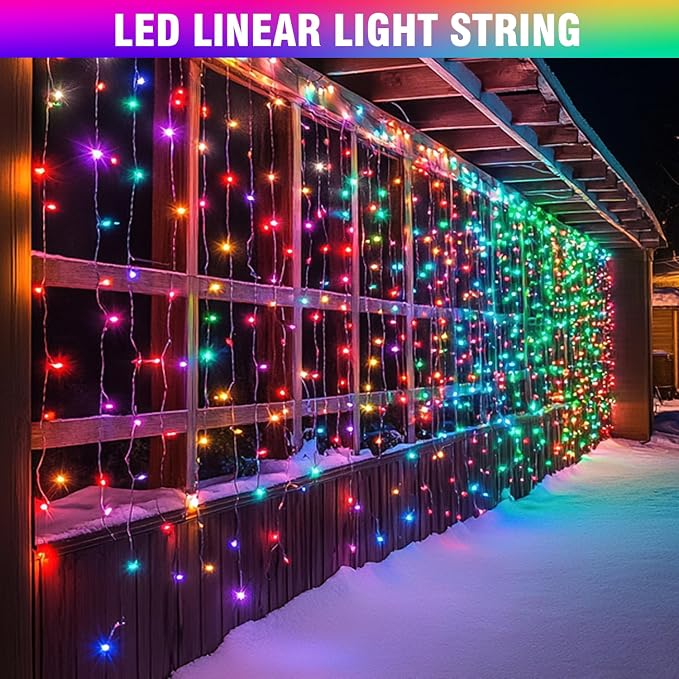 100FT Multicolor Fairy Lights, Connectable Christmas String Lights | Waterproof LED Light with Timer for Tree, Bedroom, Patio, Wedding, Party, Indoor Outdoor Decor