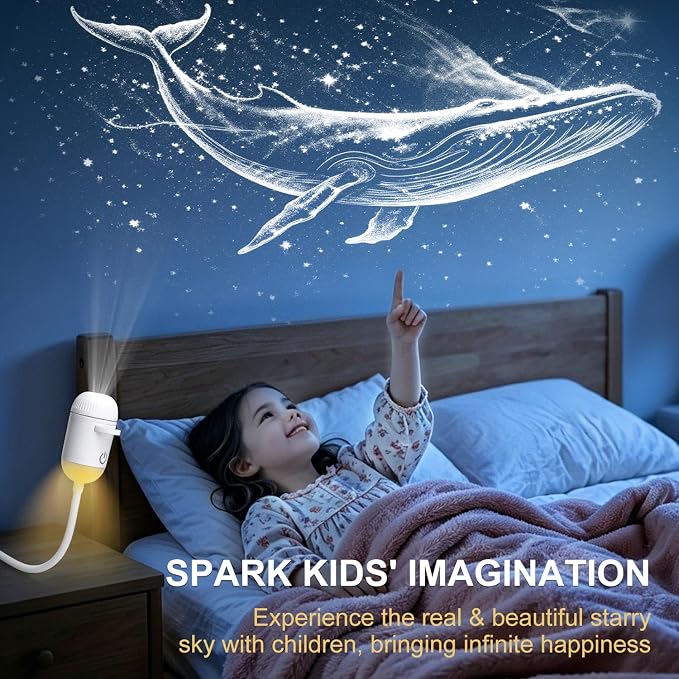 Galaxy Projector Night Light, 2-in-1 USB Star Lamp Kids Gift for Bedroom | Adjustable Brightness, Car & Room Wall Ceiling Decor