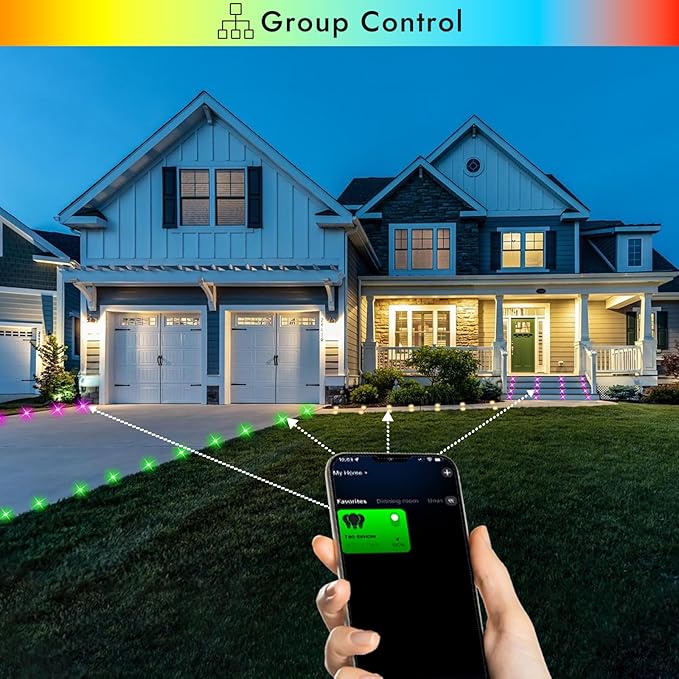 FVTLED LED Deck Lights Kit, 20pcs Φ1.22 D31 WiFi Smart Phone Control Low Voltage Recessed RGBW Deck Lighting Waterproof Outdoor Yard Path Stair Decor, Black