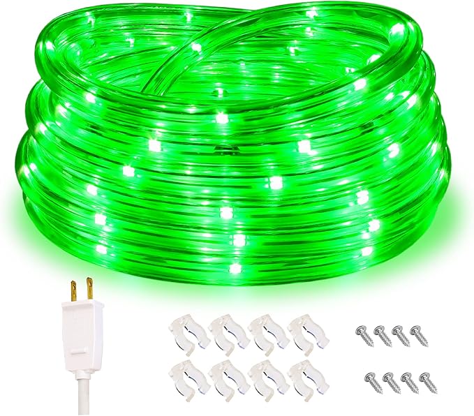 Rope Lights, 16Ft Waterproof Connectable Strip Lighting Red, Indoor Outdoor Mood Lighting for Home Christmas Holiday Garden Patio Party Decoration