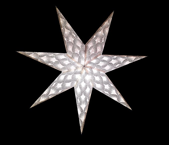 Nuclea Paper Star Lantern with 12 Foot Power Cord Included