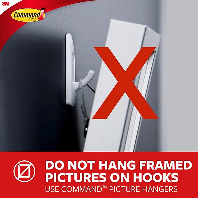3M Command 17053BN Traditional Plastic Hook, Large, Brushed Nickel