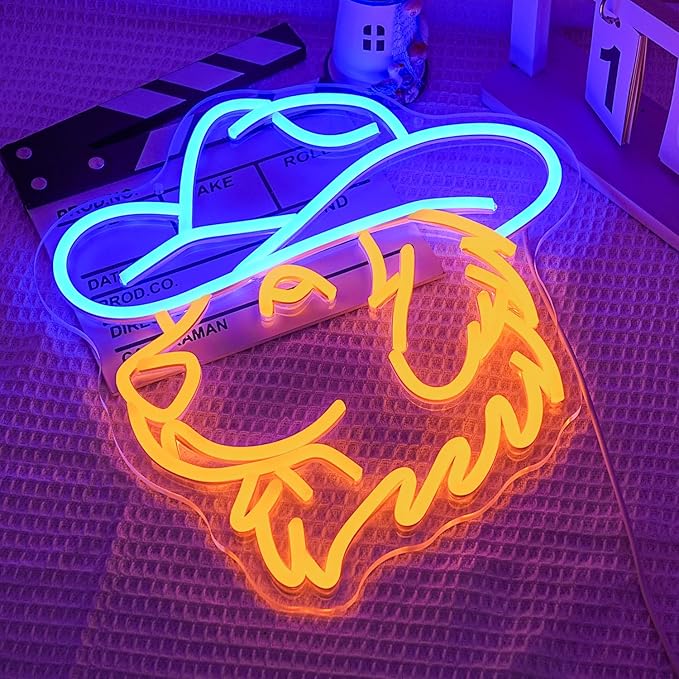 Golden Retriever Neon Sign for Wall Decor Dog Neon Light Cowboy LED Neon Sign Cute Retriever Led Neon Light for Bedroom Zoo Pet Shop Decoration