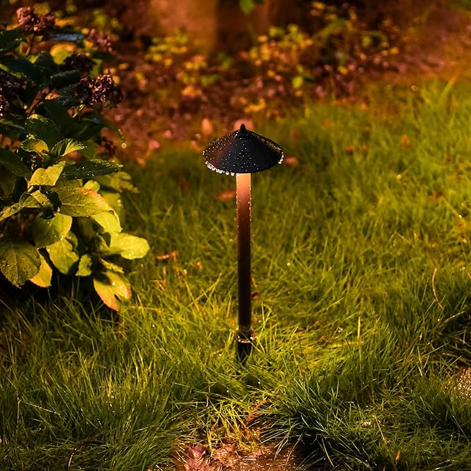 Malibu Low Voltage Pathway Lights, 10W Pro Style Halogen Landscape Lighting, 2Pack 2700K Warm White Path Light, 12V AC Bronze Outdoor Walkway Lights for Yard Garden 8308-9103