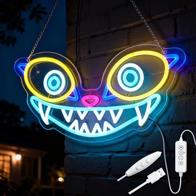 Tiger Neon Sign, | Fierce Animal Wall Light, Fantasy Game Room Light, 11.2"x16.5"