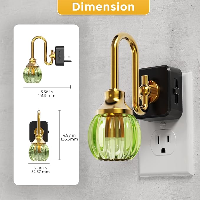 L LOHAS LED Night Lights Plug into Wall, 3000K Soft White | Flower Night Lights with Dusk to Dawn Sensor, 0-100lm Adjustable Brightness, for Hallway Bedroom Stairway