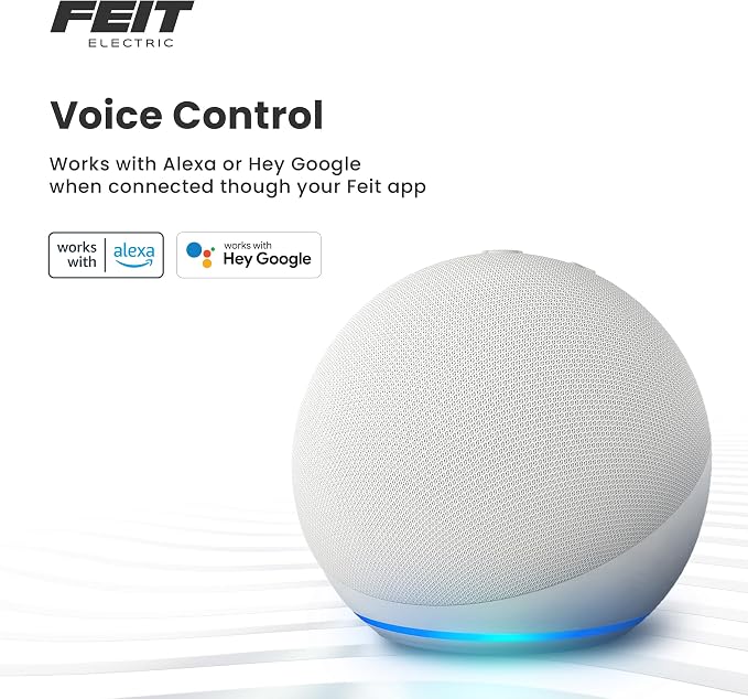 Feit Electric Smart Security Camera Bulb, 2K QHD Resolution, 2-Way Audio, Human Tracking, 350° Pan, Night Vision, Motion Alerts, E26 Base, Alexa/Google Assistant Compatible, CAM/PAN/WIFI/E26/2K