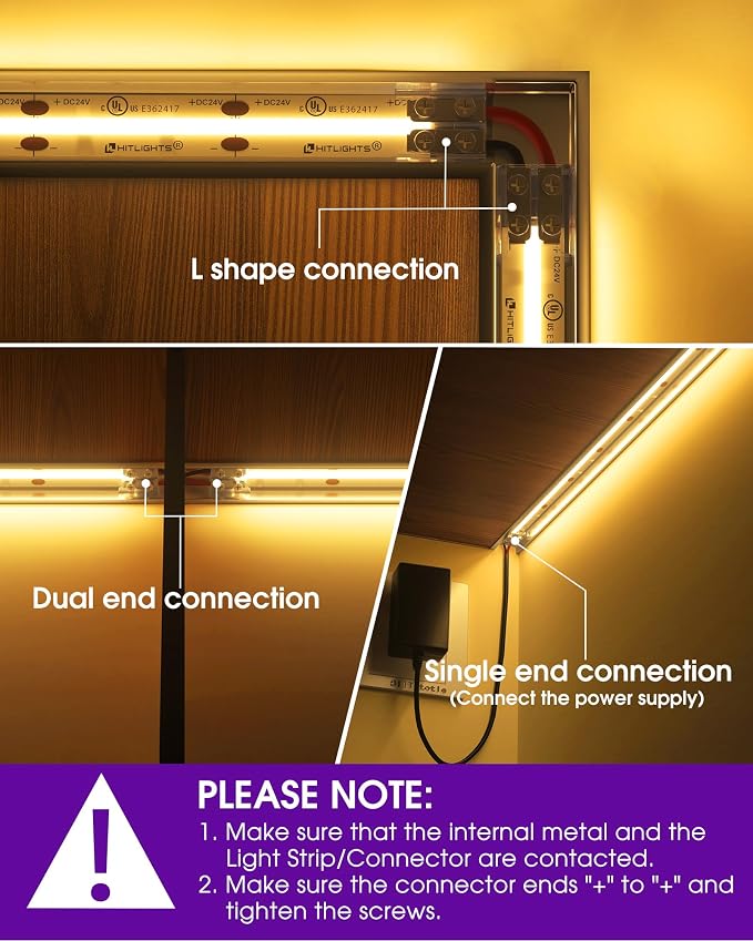 HitLights 12 Pack LED Connector 2 Pin 8mm Solderless LED Tape Lights Connector Transparent LED Strip Lights Connectors with Screwdriver Strip to Wire for 12V 24V Single Color LED Light Strips | Strip-to-Wire, Transparent, with Screwdriver, Work with 5V...