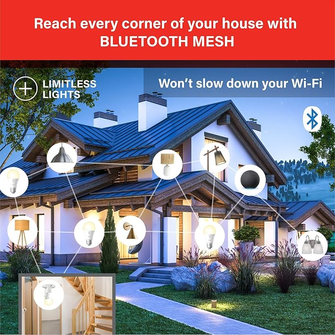 Sengled Alexa Light Bulbs 100W Equivalent, Smart Light Bulbs 1500 LM Bluetooth Mesh, Smart Bulbs That Work with Alexa Only, High Brightness, Soft White A19 2700K Dimmable Bulb, No Hub Required, 2 Pack