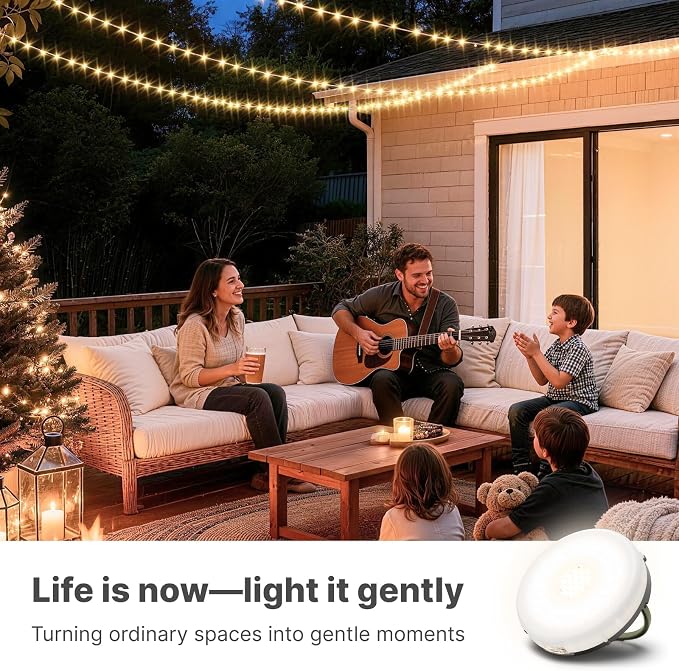 Solar Camping String Lights, 5400mAh/ 49.2FT/ 11 Modes Rechargeable Camping Lights Outdoor/Indoor, 4-in-1 Quick Storage Fairy Tent Lights Portable LED Lamp for Patio Yard Party Decor Essentials | Camping Lights Outdoor/Indoor, 4-in-1 Quick Storage Fair...