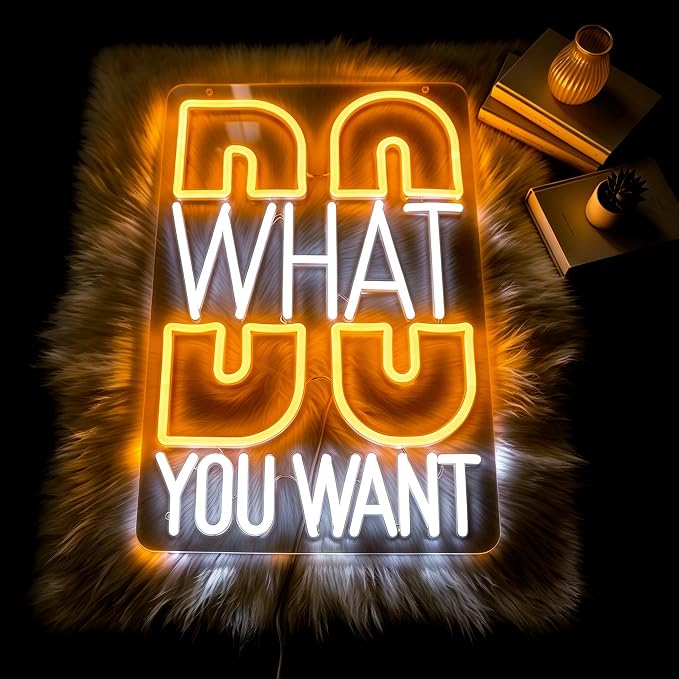 Positive Neon Lights Signs Neon Sign Led Sign Light for Wall Decor | Do What You Want Neon Sign for Room Decor,Positive Decoration,Motivational Wall Decor,Gift,5V USB Powered Dimmable
