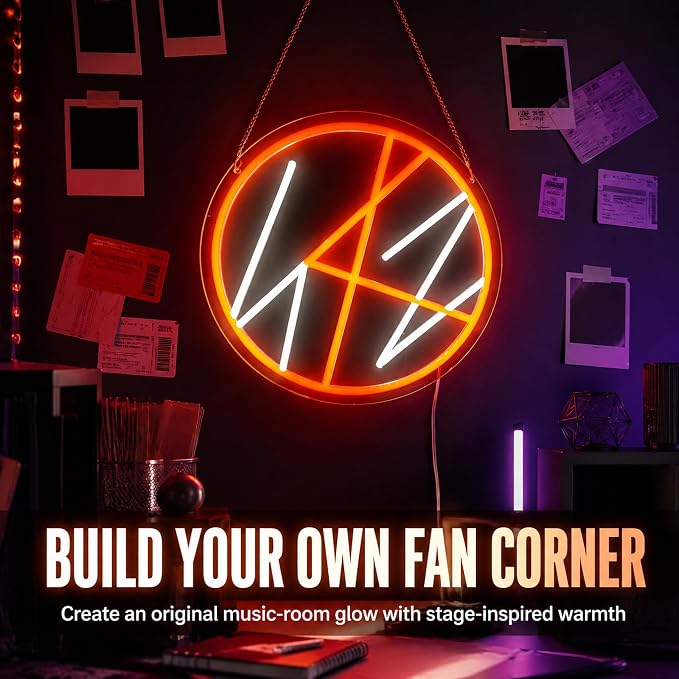 K-Pop Neon Sign,Music Decor,K POP Merch | LED Light, Music Fan Merch Decor, Wall Light, 12.6"x12.6"IN