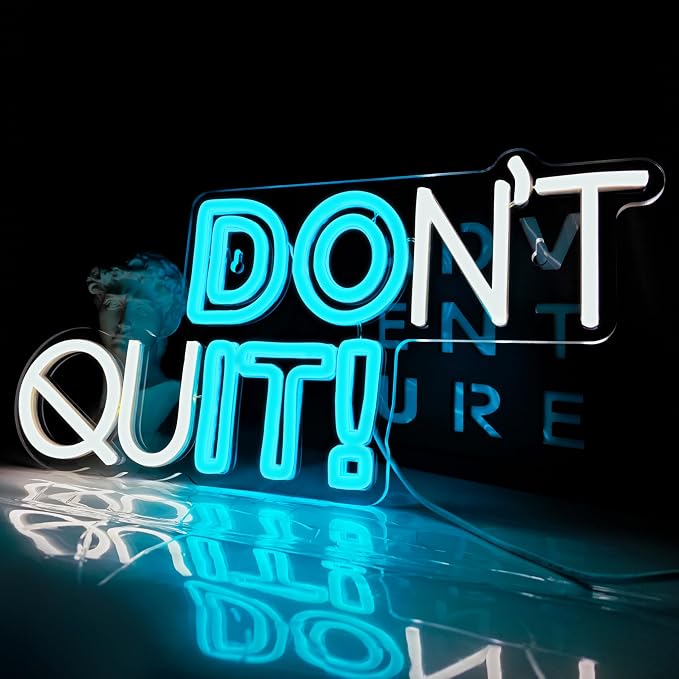 Don't Quit Neon Signs, DO IT Neon Lights for Home Gym Decor, Dimmable LED Neon Lights Sign for Office, Gym, Man Cave, Gamer Room Decor