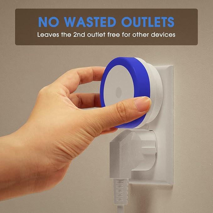 Blue Night Light, LED Night Lights for Kids, Plug in Nightlight | 4 Pack Hallway Lights, Wall Light, Night Light for Adult, Blue Light, 0.6W 60LM