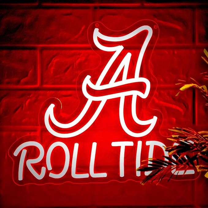 University Neon Sign for Wall Decor Football Neon Light for Man Cave | Dimmable University slogan Led Sign for Fans, Bedroom, Dorm, Game Room,Bar Party Decor, Birthday Gifts for Men 13.7*11.9In