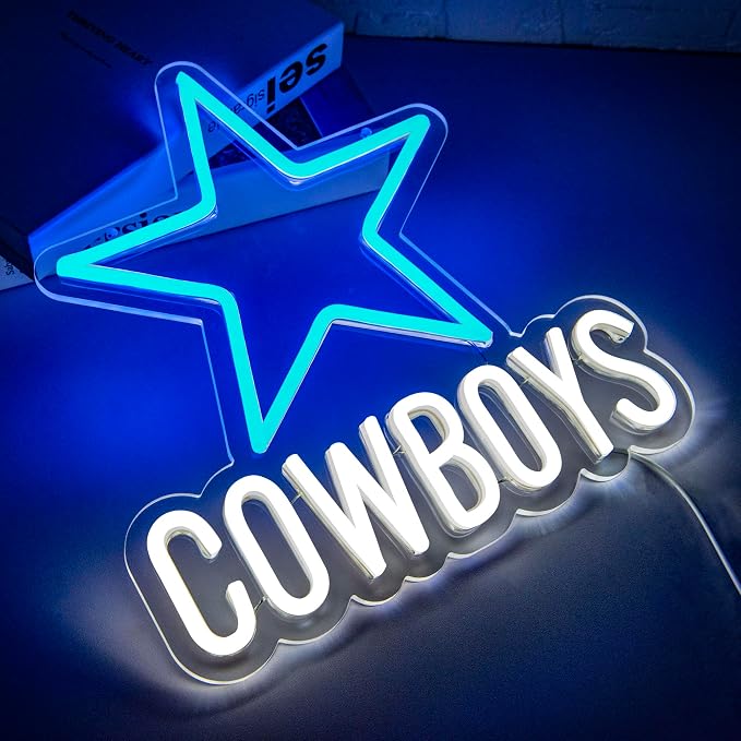 Football Neon Sign for Wall Decor Football Led Neon Light for Man Cave | Dimmable Rugby Team Logo Sign for Bedroom Club Bar Game Room Party Garage Decor Birthday Gifts for Men With Size 12.2*12.8 In