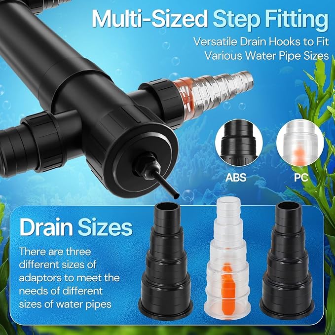Flexzion 36W UV Pond Light Clarifier for Outdoor Koi Ponds | 36W Uv Light for Pond Clarifier, 4500L/H Flow