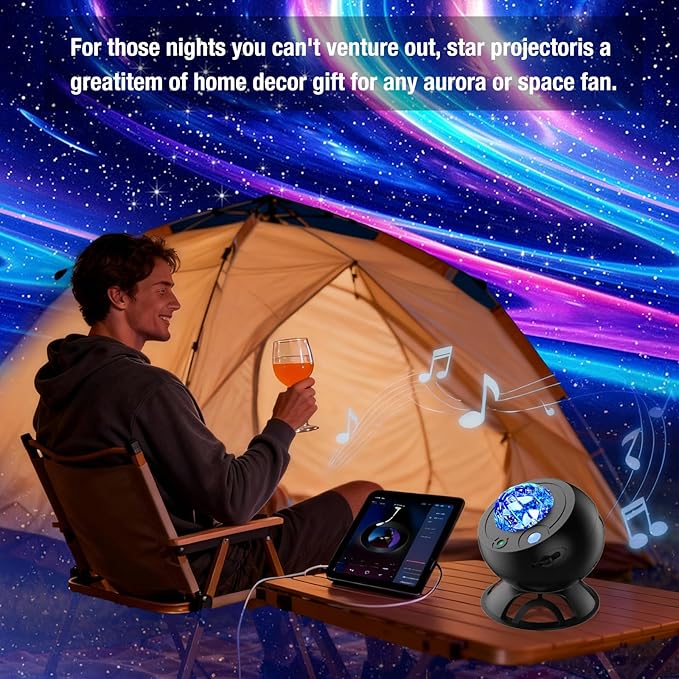 Star Projector,Northern Lights Projector,3 HD Projection Lenses Galaxy Projector for Bedroom,Bluetooth Speaker Star Light Projector,Moon Projector,Room Light Projector, Kids Bedroom Decoration