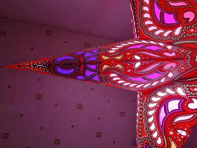 Paper Star Lantern Lampshade, 60 cm, Hanging Decorations for Christmas, Wedding, Home, Party (Red, Blue, Multi)