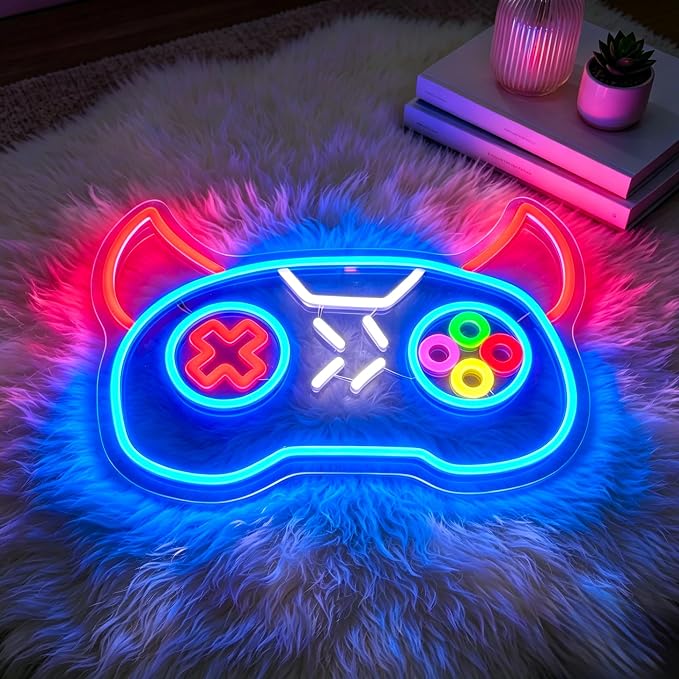 Game Neon Lights Signs Neon Sign Led Sign Light for Wall Decor | Demon Game Neon Sign for Room Decor,Man Cave Decoration,Dormroom,Wall Decor,Gift,5V USB Powered