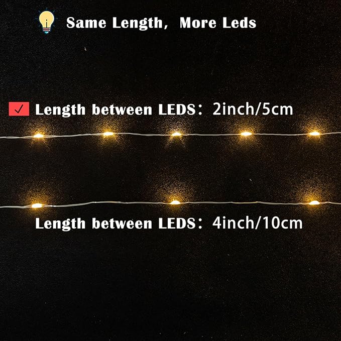 Fairy Lights Plug in,164FT 1000 LEDs Waterproof Led String Lights,8 Modes Remote Twinkle Light for Bedroom Window Weddings Christmas Holiday Decoration,Silver Wire,2 Inch Led Space,Warm White